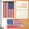 5PCS American Flag Stencils - 50 Star American Map Stencil (5x7/ 6x6 inch)